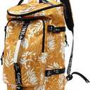 Kalesi Gym Duffle Bag Backpack 4-Way Waterproof with Shoes Compartment for travel Sport Hiking laptop (Mustard yellow)