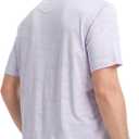 M MAELREG Golf Shirts for Men Short Sleeve Heather Jacquard Textured Stretch Moisture Wicking Performance Mens Polo Shirts (L)