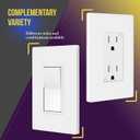 ENERLITES Screwless Decorator Wall Plate Child Safe Outlet Cover, Size 1-Gang 4.68" H x 2.93" L, Polycarbonate Thermoplastic, SI8831-W-10PCS, White (10 Pack)