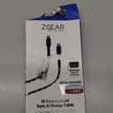 ZGear 10 Foot Braided Sync & Charge Cable - White/Black 