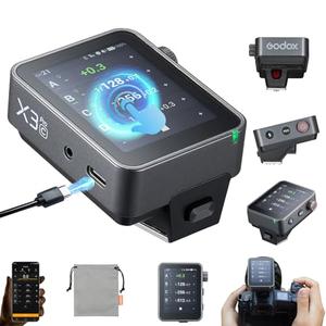Godox X3 Pro C X3Pro C TTL Wireless GODOX Trigger for Canon, 2.4'' LCD Touchscreen,Built-in 2930mAh Li-ion Battery,2.4GHz Wireless X System with 3 Pro Shooting Modes,APP Support,USB-C Fast Charging