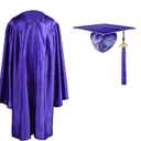 Shiny Kindergarten Graduation Cap and Gown Set (24, Purple)