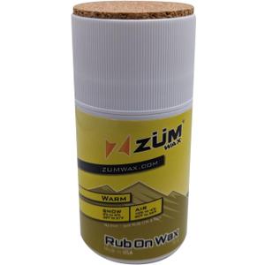 ZUMWax Rub-On Ski/Snowboard/Nordic/Cross-Country Wax 70g, WARM Temperature, Easy cork applicator, long-lasting performance, secret vanilla scent, Made in USA, PFAS-free, Excellent spring wax
