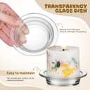4.92 Inch Glass Replacement Dish for Wax Melts Aromatherapy Disc Accessory Bowl Replacement Home Fragrance Warmer Plate