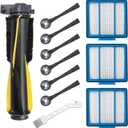 Replacement Parts for Shark Robot Vacuum R101AE RV1001AE AV911S RV2001WD RV1100SRUS RV1100VRUS by Techecook - Includes 6 x Side Brushes, 3 x Filters,1 x Main Rolling Brush and 1 x Cleaning Brush