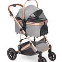 Pet Stroller with Detachable Carrier, Shock-Absorbing & Foldable
Dog & Cat Stroller for Small/Medium Pets, Convertible Car Seat, 4-Wheel Smooth Ride, Travel Carrier