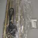 TD00145 Sputnik Chandelier Floor Lamp for Bedroom,4-Lights Glass Shade Floor Lamps for Living Room, Brass/Gold