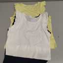 Amazon Essentials Girls and Toddlers' Cotton Ruffle Tank Tops, Pack of 3, US 4T