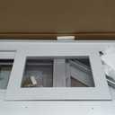 NOOTA Basement Window 32" x 14" Double Tempered Glass, Removable Flange, Vinyl Sliding WindowWhite | Sliding window