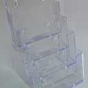 FixtureDisplays®  4 Tier Leaflet Holder Bi-fold  Literature Holder Clear Acrylic Wall Mountable, 13.5x9.3"