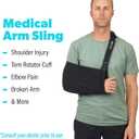 GoSports Arm Sling for Shoulder Injury, Elbow Injury, and Torn Rotator Cuff - Adjustable Shoulder Sling for Men & Women - Left & Right Arm Sling
