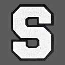 2 x FANCIBAND 4.5 Inch Chenille Varsity Letter Patches White Iron On Letters Letterman Jacket Patches for Clothing Jacket Hoodie Varsity Bag Q