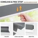 LazBlinds No Tools No Drill Cordless Zebra Blinds 27x72, Grey