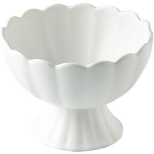 WAIT FLY Macaron Color Ceramic Dessert Trifle Ice Cream Pudding Serving Bowl for Fruit, Salad, Candy, Snack-White-6 OZ