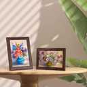 PETAFLOP Wooden Bulk 4x6 Picture Frame Set of 18, Rustic Brown Photo Frames Fits 4 by 6 for Wall or Tabletop Display