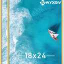 18x24 Picture Frame Set of 2, Scratch-Proof Gold Frame Lightweight yet Sturdy Display Poster Artwork 18 x 24 Horizontally/Vertically - Slide-In Strips|2 Packs|Gold|18"x24"