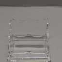 SANRUI Clear Horizontal Business Card Holder Stand for Desk, Acrylic Desktop Display Name Cards Holders Organizer Storage Rack,for Exhibition, Home, Office,2 Tier 2 Pocket, 120 Card Capacity