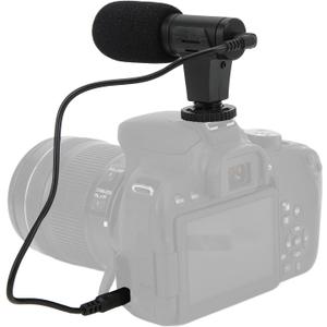 On Camera Microphone, 3.5mm Universal Video Microphone Mini Noise Reduction Mic with Windproof Sponge, Compatible with Cameras Camcorders, for Vlogging Live Conference Video