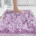 Yimobra Chenille Bathroom Rugs Non Slip, Extra Thick Soft Absorbent Bath Rug, Machine Washable Quick Dry Bath Mat for Bathroom Floor, Tub and Shower, Home Decor Accessories, 24x17, Lilac