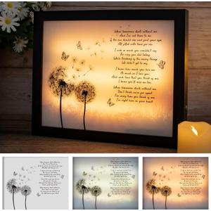 Sympathy Gift LED Memorial Shadow Box Memorial Gifts for Loss of Loved One Mother Mom Dad Father, in Memory of Loved One Gifts (A Letter From Heaven)