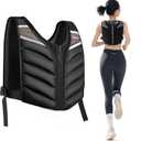 Weighted Vest Men Women,10lb/15lb/20lb Weight Vest for Women Workout,Body Weight Vests with Reflective Stripe for Workout,Strength Training,Running,Walking,Weightlifting (Black)