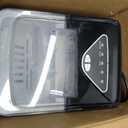 Silonn Ice Maker Countertop, 9 Cubes Ready in 6 Mins, 26lbs in 24Hrs, Self-Cleaning Ice Machine with Ice Scoop and Basket, 2 Sizes of Bullet Ice for Home Kitchen Office Bar Party (Black-Transparent)