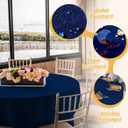BRILLMAX 8 Pack Navy Blue Round Tablecloths 90 Inch for 60 Tables - 150 GSM Polyester Fabric, 15" Standard Drop, Water, Stain & Wrinkle Resistant Cloth Cover for Wedding Reception Banquet Dining
