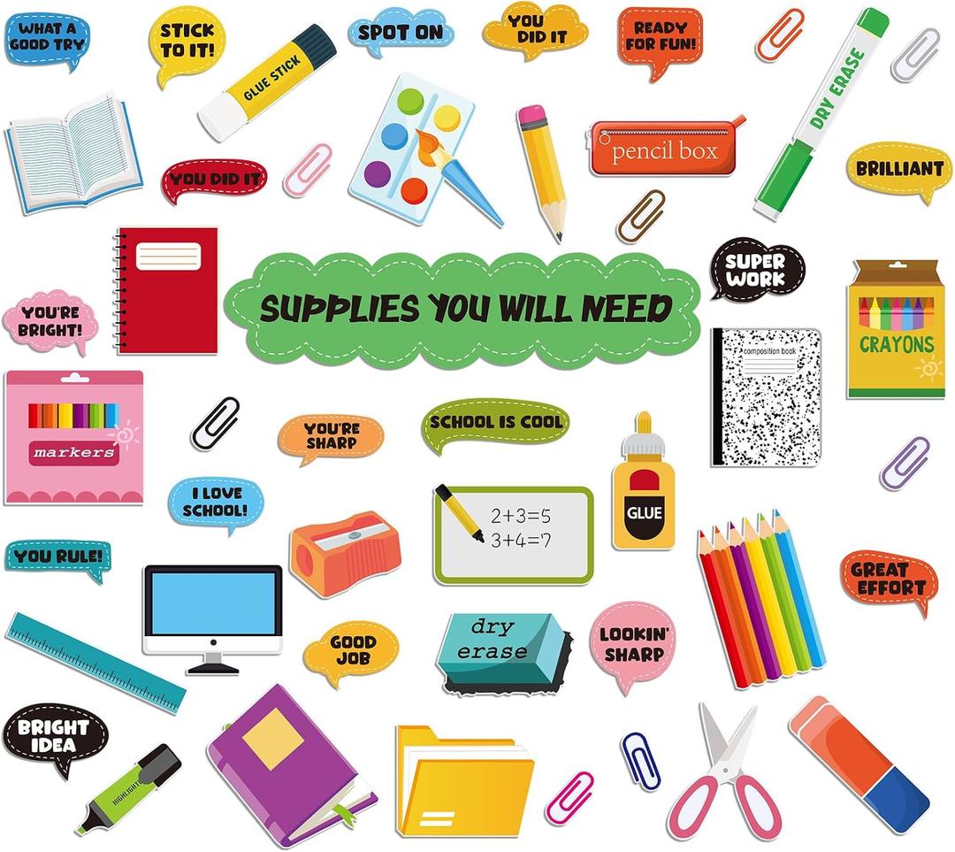3 x MotiMind 48 Pcs Supplies You Will Need Mini Bulletin Board Set, Small