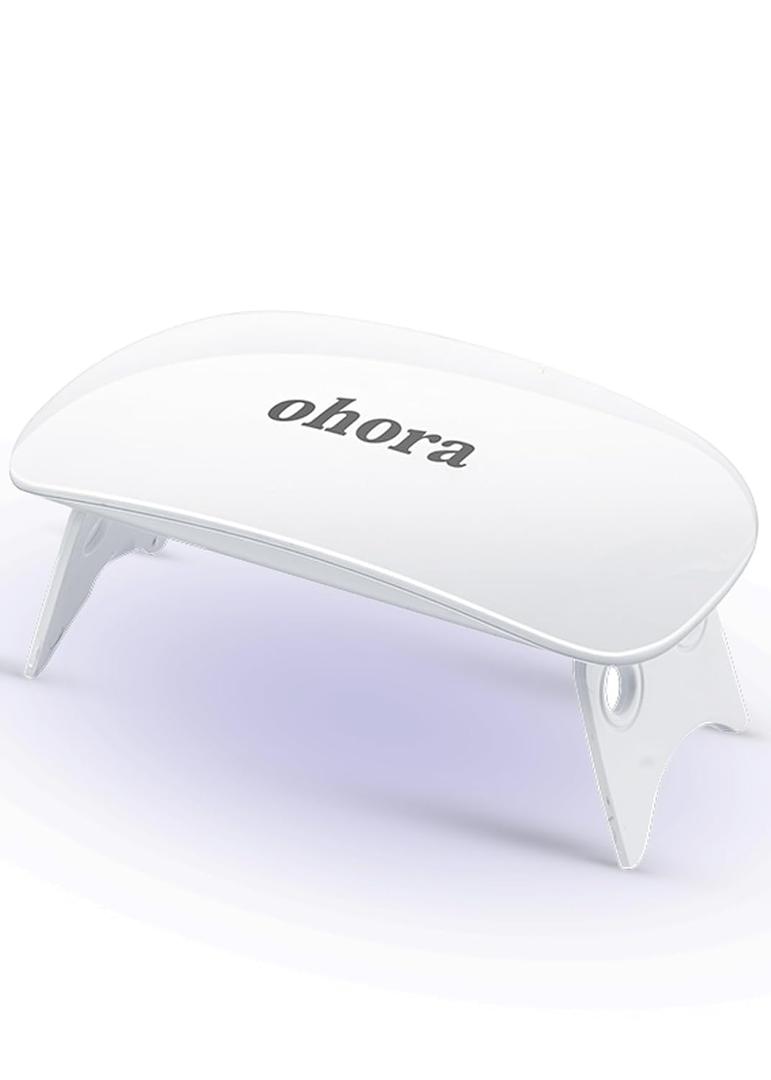 ohora Care LED Lamp for Semi Cured Gel Nail Strips - 6W Max, 2 Timers (45s / 60s), Portable Lamp for Curing Gel Nail Art, For Gel Stickers and Strips Only (New Gel Lamp (White))