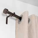 Nickel Curtain Rods 18 to 88 inches,1 Inch Modern Metal Drapery Rods,Adjustable Heavy Duty Curtain Pole Suitable for Bedrooms and Living Rooms(18"-88"Antique Nickel)