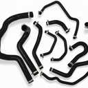 10Pcs Black Hoses For 1997-2001 Honda CR-V MK1 RD1 B20 2.0L Silicone Radiator Hose Kit With Clamps Cooling Coolant Pipe Tube Hoses 1997 1998 1999 2000 2001