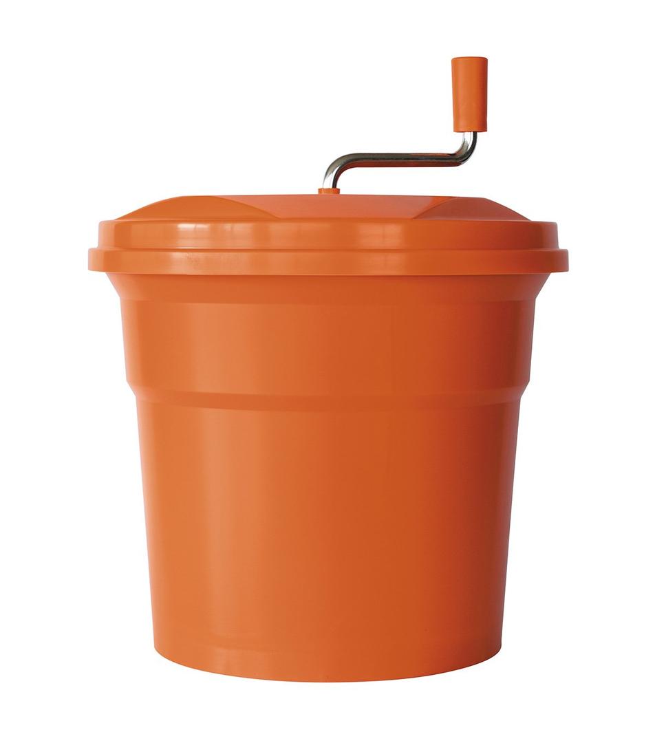 Dynamic E002 Commercial Manual Salad Spinner, 5 Gallon Capacity, SD92, Orange, 17 x 17 x 16 inches