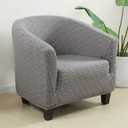 SearchI Club Chair Slipcover Stretch Barrel Chair Covers Printed Tub Chair Slipcovers Soft Spandex Armchair Sofa Cover Removable Couch Furniture Protector Arm Chair Cover for Living Room (Gray3).39"D x 0.39"W x 0.39"H