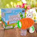 2 x ArtCreativity Bunny Bubble Gun  Fun Carrot-Shaped Easter Bubbles Toy with 100ml Solution  Perfect Easter Stuffers for Kids, Toddler Boy Basket Stuffers, and Bubble Play for Boys & Girls (8 inches x 3 inches x 6 inches)