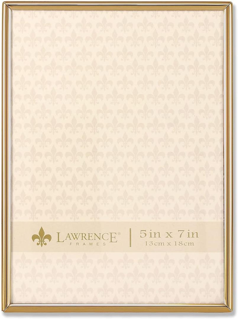 Lawrence Frames 5" W x 7" H Simply Gold Metal Picture Frame (670057) 2 Pack