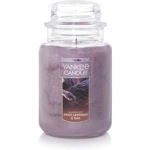 Yankee Candle Dried Lavender & Oak Scented Classic 22 Oz Large Jar Single Wick Aromatherapy Candle Over 110 Hours of Burn Time Ideal for Creating a Welcoming Home Perfect for Gifting