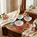 4 Pcs Flower Jewelry Dish Ring Holder Jewellery Tray Plate Bowl for Earrings Rings Necklaces Keys Organizer Room Decor Decorative Tray Trinket Dish Valentines Birthday Gifts for Women Mom