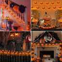 Halloween Lantern String Lights, 8.5Ft Pumpkin Lights with 10 Nylon Pumpkin,Jack O Lantern Decor Lights for Indoor Outdoor Halloween Party Patio Decor