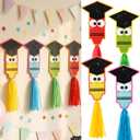 MiniInflat 12 Pcs Preschool Kindergarten Graduation Decorations 2026 Classroom Bulletin Board Wall Window Decor, Paper Cutout with Fringe and Double-sided Tape, School Party Favor(Crayon)