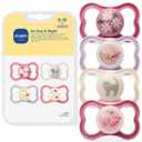 MAM Air Pacifier for Babies 6-16 Months, Extra Air Flow for Sensitive Skin, Glows in The Dark, Developed with Medical Experts, BPA-Free Skin Soft Silicone, 4 Count, Made in Europe