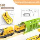 Battery Operated Train for Wooden Track, Electric Train Set Includes Remote Control Locomotive Train & Train Tunnel, Motorized Train Toy for Toddlers Compatible with Thomas, Brio, Chuggington
