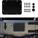 Tailgate Vent Spare Tire Carrier Filler Plate Cover Set Compatible with 2007-2018 Jeep Wrangler JK & JKU, Black