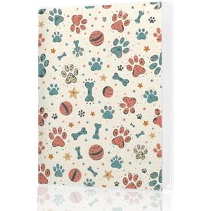 Dog Photo Album 4x6, Pet Dog Puppy Paw Print Small Photo Album Memory Book Keepsake with 18 Pockets Hold 36 Pictures for Family Baby Graduation Wedding Anniversary Travel Vacation