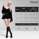 Yilanmy 3 Pairs Sheer Compression Socks for Women 8-10 mmHg Knee High Stockings Support Work Office Travel Daily Wear (S)