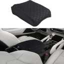 Aunginsy Car Leather Center Console Protector Cover Compatible with Kia Telluride 2020-2025 Center Console Armrest Seat Box Cover Cushion Lid Protector Pad Waterproof Anti-Scratch Interior Accessories (Black)