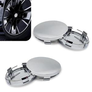 Titgoes Car Wheel Center Cap, 2.36" OD 2.2" ID Wheel Center Hub Cap Cover, Rust-proof Snap-in Vehicle Rim Hub Caps Replacement Accessories, Universal for Most Car, Pack of 4 (Silver)