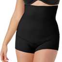Maidenform Women's Shapewear Underwear, High-Waisted Body Shaper Shorts, Shapewear Tummy Control Boyshort (XX-Large, Black)