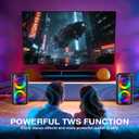 Karaoke Machine for Adults: Portable Bluetooth Speaker with 2 Wireless Karaoke Microphones with LED Lights Birthday Gifts for Party Family Home System Packages Support TWS/TF/USB/AUX