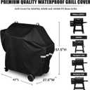 Grill Cover for 1250 Series 850FB2/850M and 1300M - 600D Heavy Duty Water-Resistant BBQ Cover with Adjustable Windproof Straps for Pit Boss Wood Pellet Grills All-Season Protection
