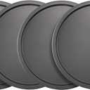 GoodCook Set of 4 Nonstick Steel 10 Inch Personal Pizza Pans Set, Gray